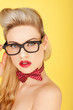 Glamorous retro blonde fashion model
