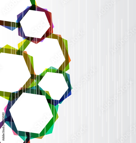 Vector: Abstract set colorful hexagons background Abstract set colorful hexagons background
