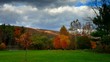 Timelapse of fall Foliage landscape panorama