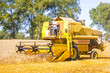 Photo: Combine harvesting corn Combine harvesting corn