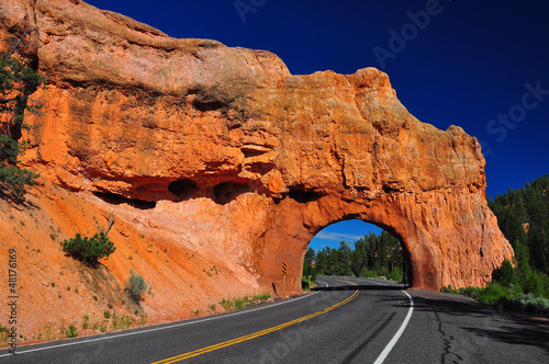 Photo: Red Arch road tunnel at bryce canyon Red Arch road tunnel at bryce canyon