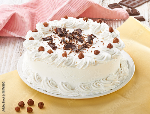 Photo: cream chocolate fruit cake sweet food dessert cream chocolate fruit cake sweet food dessert