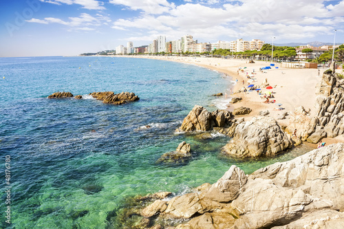 Photo: Platja d'Aro beach, a well known tourist destination (Costa Brav Platja d'Aro beach, a well known tourist destination (Costa Brav