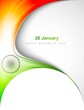 indian flag in creative wave stylish design