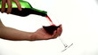 pouring red wine