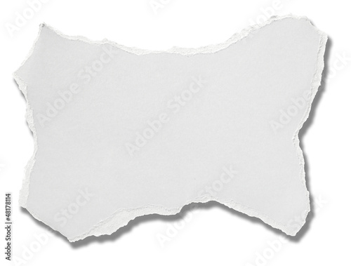 Photo: white paper ripped message background white paper ripped message background