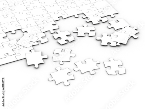 Illustration: Puzzle White Puzzle White