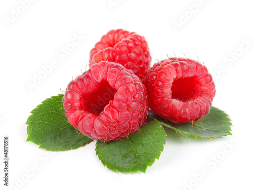 Photo: Three raspberries Three raspberries