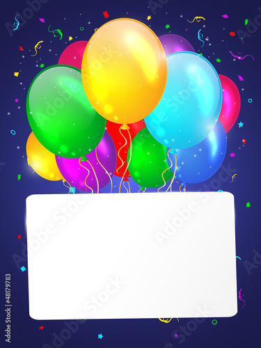 Vector: White background with multicolored balloons. Vector illustration White background with multicolored balloons. Vector illustration