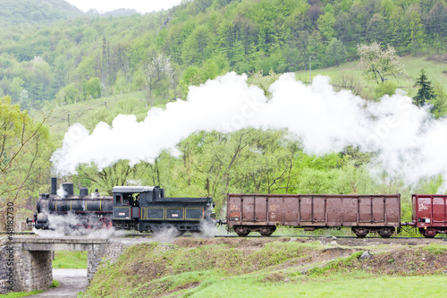 Photo: steam freight train (126.014), Resavica, Serbia steam freight train (126.014), Resavica, Serbia
