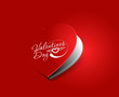 Peel off heart. Vector illustration
