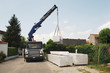 Truck Delivering Wood Packages