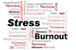 Burnout Stress Wörter Cloud