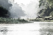 Amazon river in morning