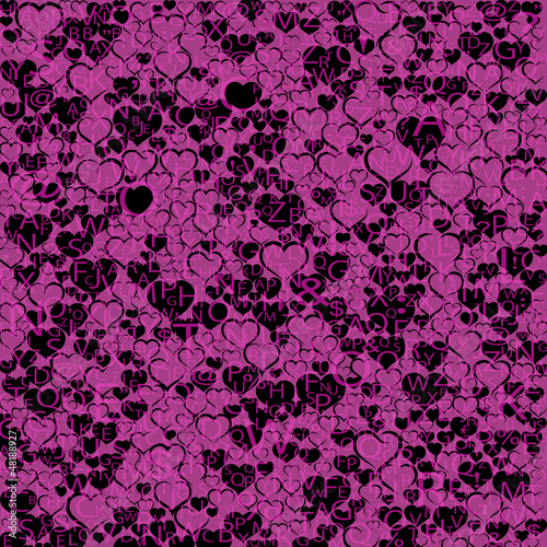 Vector: Alphabet heart background, vector Alphabet heart background, vector