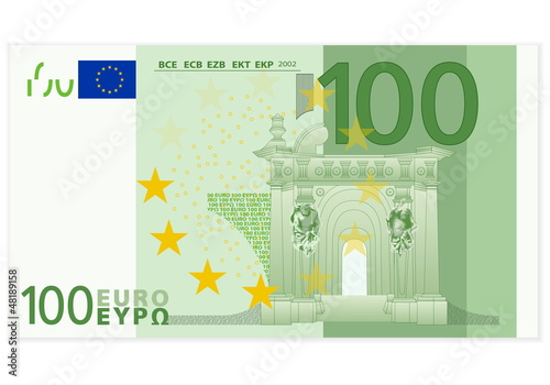 Vector: Hundred euro banknote Hundred euro banknote