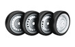 Illustration: Car wheels isolated on white background Car wheels isolated on white background