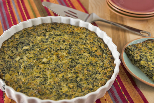 Photo: Spinach and cheese casserole Spinach and cheese casserole
