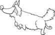 cartoon shaggy dog for coloring book
