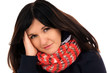 Woman with a cold and headache
