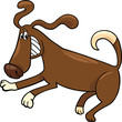 playful dog cartoon illustration