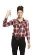 Young woman holding set of house keys
