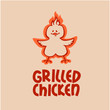 Grilled chicken. Company logo
