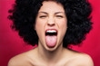 Photo: Woman sticking her tongue out Woman sticking her tongue out