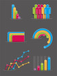 Vector Set of Colorful Business Charts Infographic