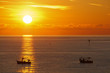 Sunset with two boats