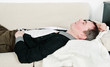 Drunk sleeping kissed husband