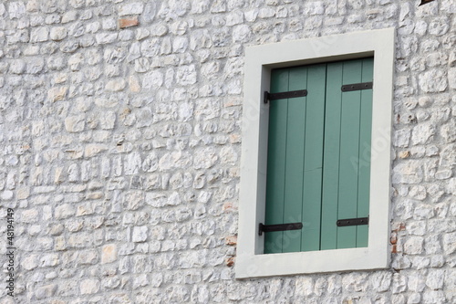 Photo: Window on the stoned wall - Finestra sul muro di pietra Window on the stoned wall - Finestra sul muro di pietra