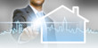 Businessman real estate city concept