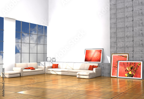 Illustration: Modern Loft - Architecture Interior Modern Loft - Architecture Interior