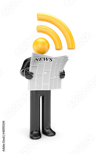 Photo: Person reading RSS news Person reading RSS news