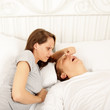 Photo: Snoring man in bed Snoring man in bed