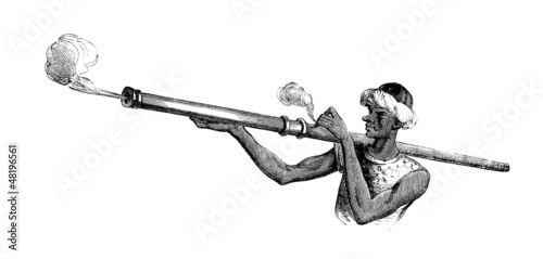 Illustration: Weapon : Bombard - Bombarde à Main - 15th century Weapon : Bombard - Bombarde à Main - 15th century