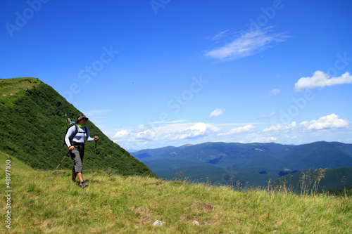 Photo: Summer hiking in the mountains. Summer hiking in the mountains.