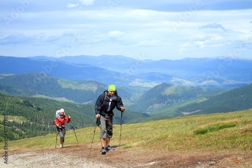 Photo: Summer hiking in the mountains. Summer hiking in the mountains.