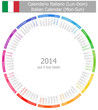 2014 Italian Circle Calendar Mon-Sun