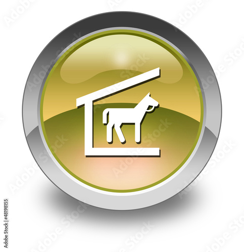 Illustration: Yellow Glossy Pictogram "Stable" Yellow Glossy Pictogram "Stable"