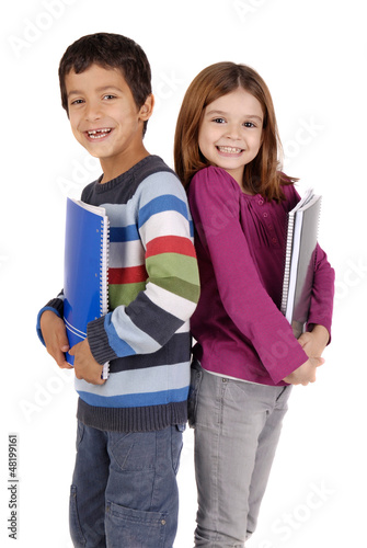 Photo: kids isolated in white kids isolated in white