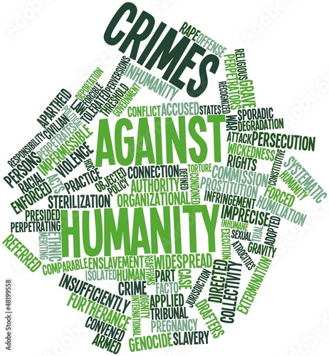 Illustration: Word cloud for Crimes against humanity Word cloud for Crimes against humanity