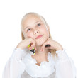 Foto: Young blonde girl looking up Young blonde girl looking up