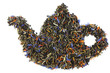 teapot made from tea leaves
