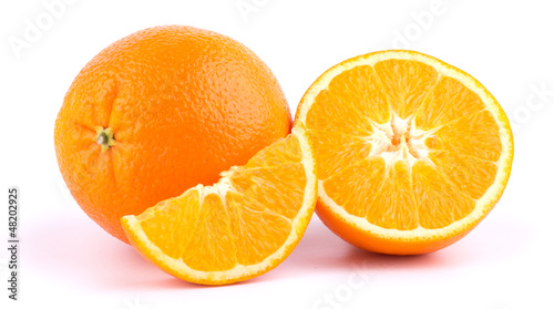 Photo: Ripe orange isolated on white background Ripe orange isolated on white background