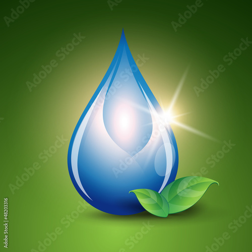 Vector: Water drop vector nature background Water drop vector nature background