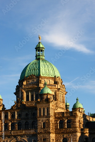 Photo: Green Domes and Details on Victoria Parliament Green Domes and Details on Victoria Parliament