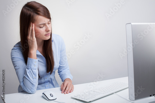 Photo: headache at work headache at work
