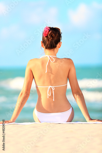 Photo: Beach vacation woman Beach vacation woman